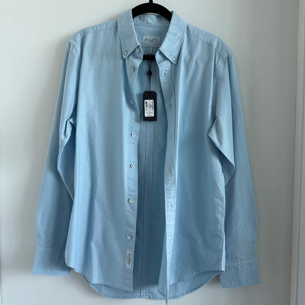 rag bone Lt Blue Fit 2 Tomlin L/S Oxford Shirt